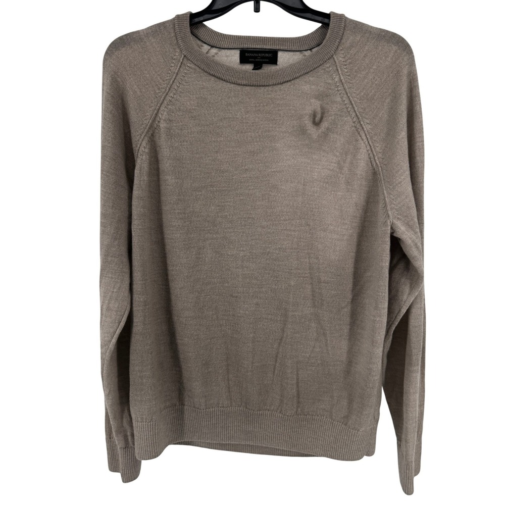 Banana Republic Merino Wool Sweater Mens XL Long Sleeve Crew Neck Knitwear
